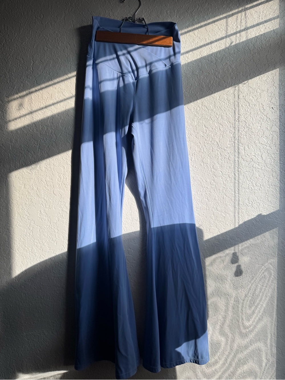 Light Blue womens Flare Yoga Pants - Bottoms